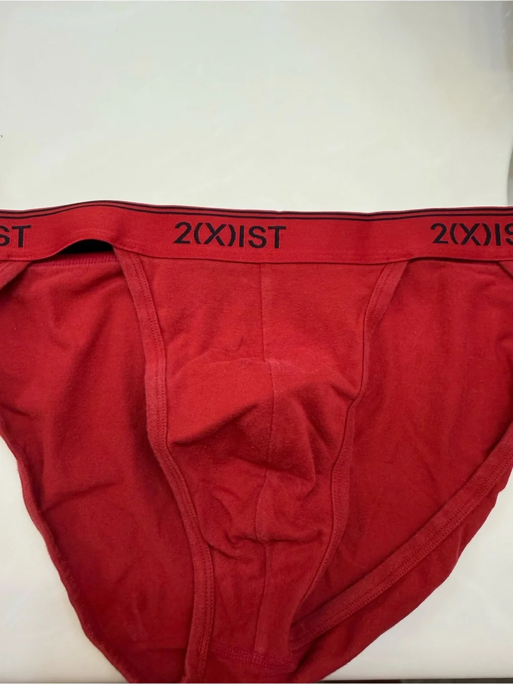 2xist Men’s Red Cotton Stretch Sports-brief